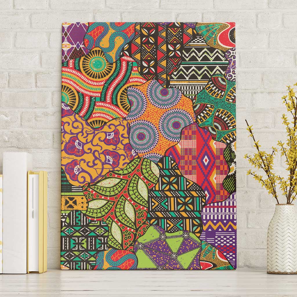 Traditional Ethnic African Vintage Motifs Canvas Wall Art