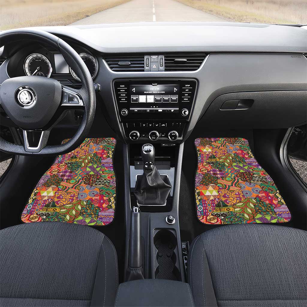 Traditional Ethnic African Vintage Motifs Car Mats