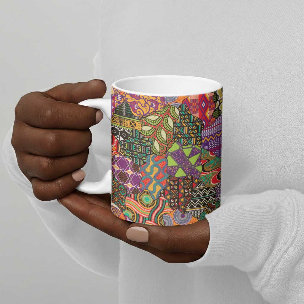 Traditional Ethnic African Vintage Motifs Ceramic Mug