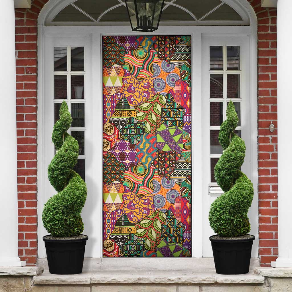 Traditional Ethnic African Vintage Motifs Door Cover