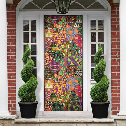 Traditional Ethnic African Vintage Motifs Door Cover