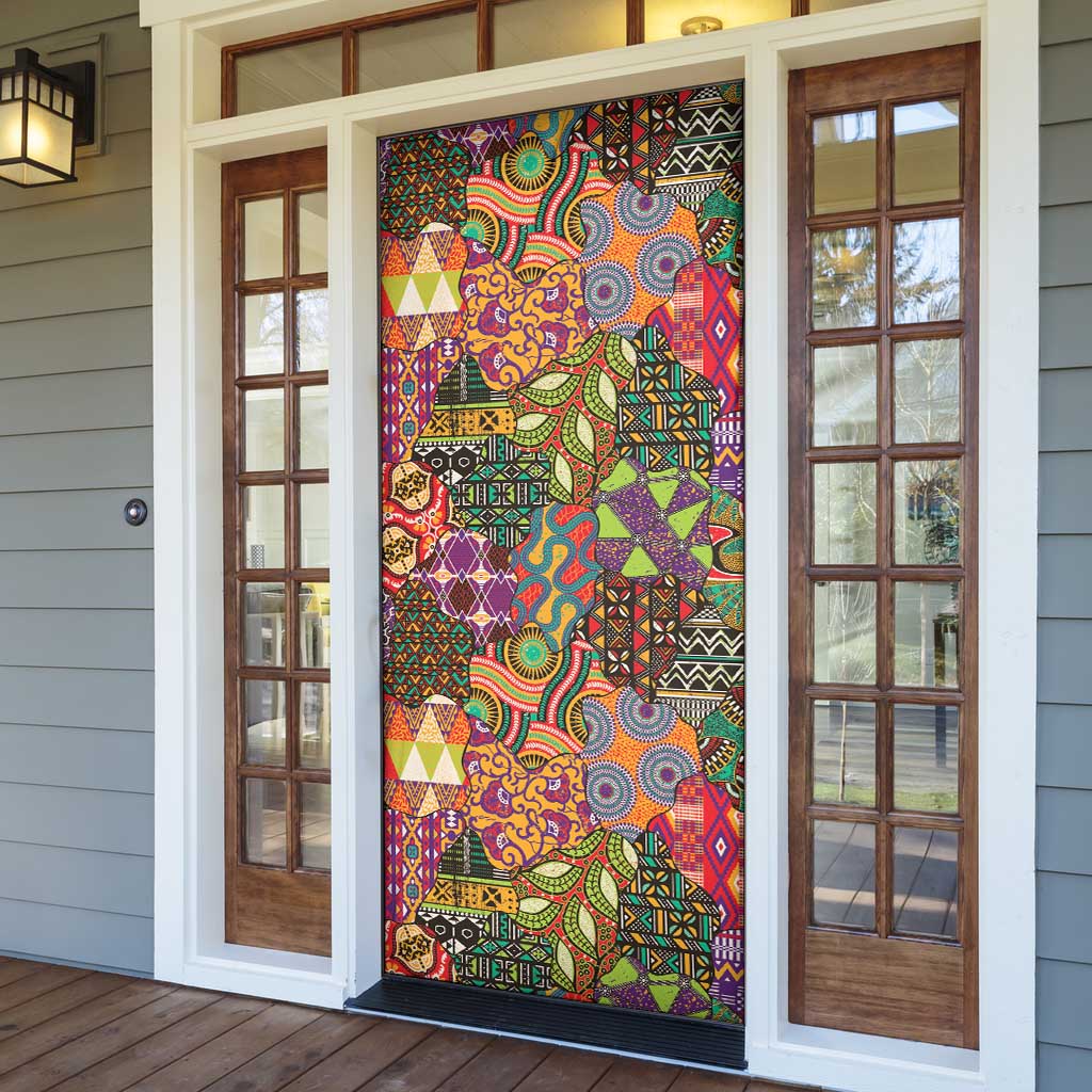 Traditional Ethnic African Vintage Motifs Door Cover
