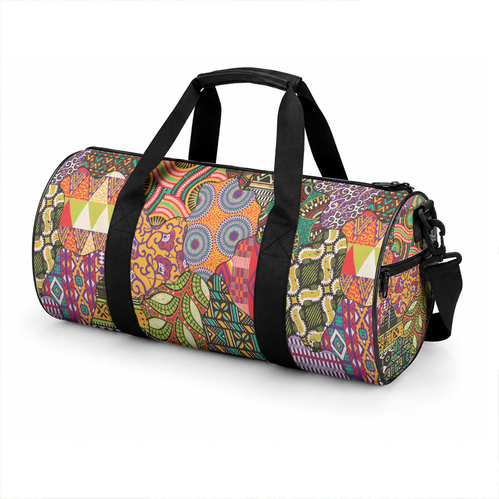 Traditional Ethnic African Vintage Motifs Duffle Bag