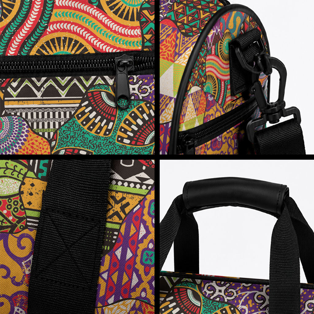 Traditional Ethnic African Vintage Motifs Duffle Bag