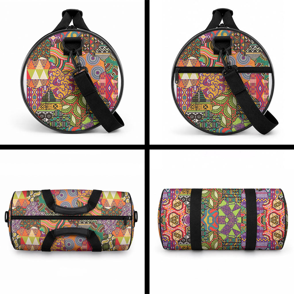 Traditional Ethnic African Vintage Motifs Duffle Bag