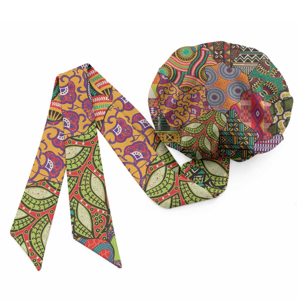 Traditional Ethnic African Vintage Motifs Easy Headwrap