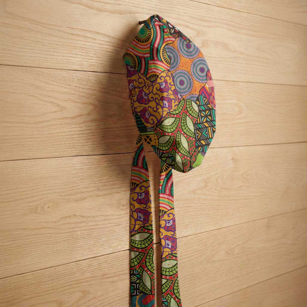 Traditional Ethnic African Vintage Motifs Easy Headwrap