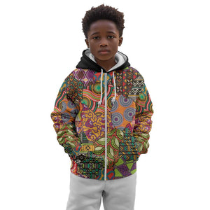 Traditional Ethnic African Vintage Motifs Kid Hoodie