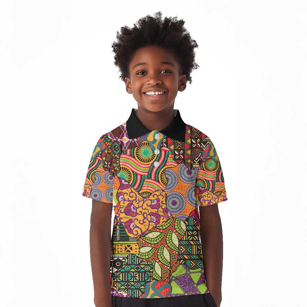 Traditional Ethnic African Vintage Motifs Kid Polo Shirt