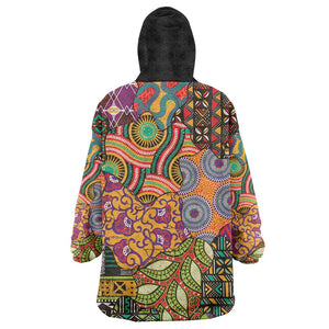 Traditional Ethnic African Vintage Motifs Kid Wearable Blanket Hoodie