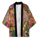 Traditional Ethnic African Vintage Motifs Kimono