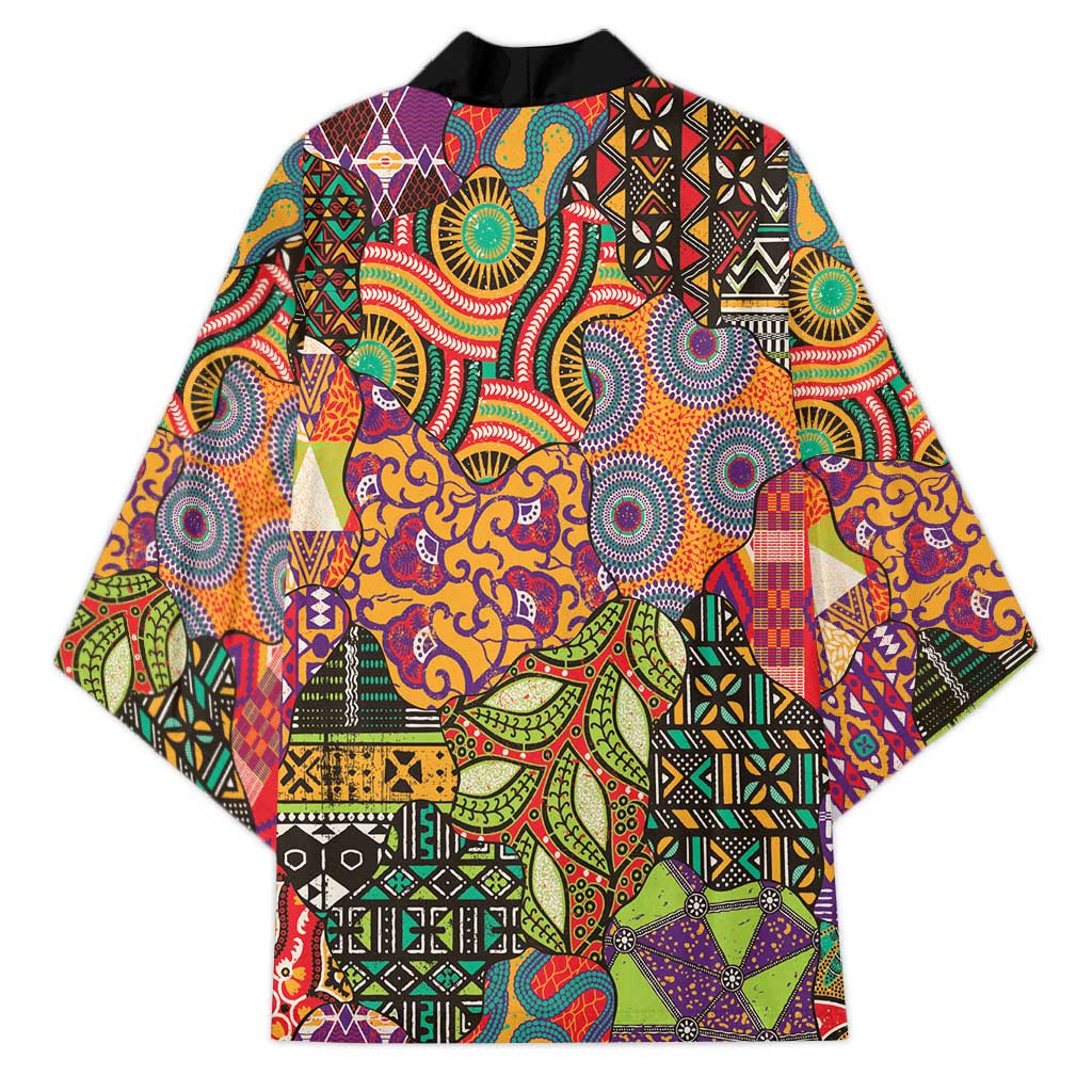 Traditional Ethnic African Vintage Motifs Kimono