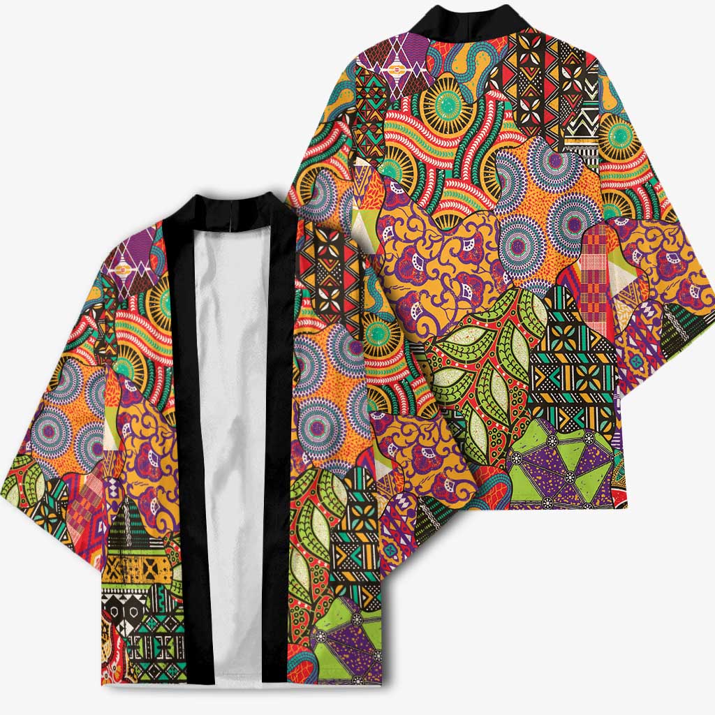 Traditional Ethnic African Vintage Motifs Kimono