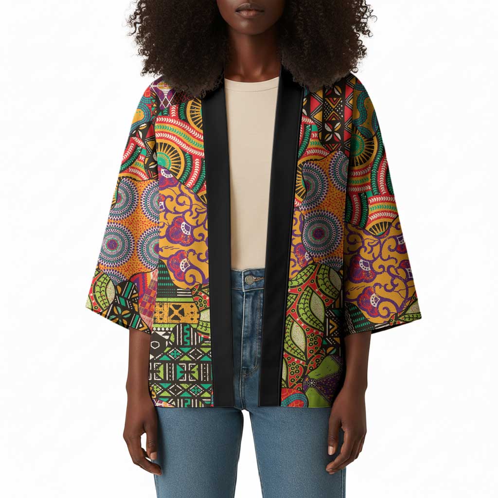 Traditional Ethnic African Vintage Motifs Kimono