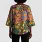 Traditional Ethnic African Vintage Motifs Kimono Sleeve Blouse