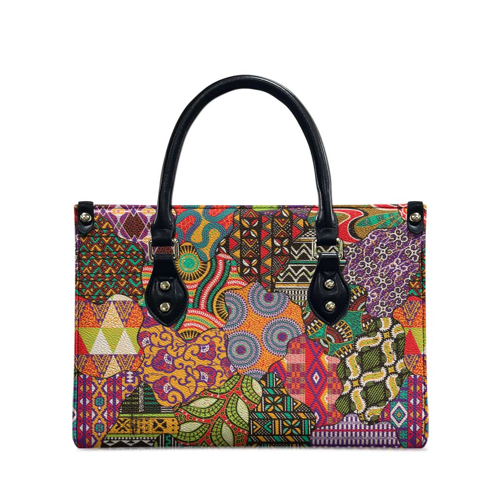 Traditional Ethnic African Vintage Motifs Leather Bag