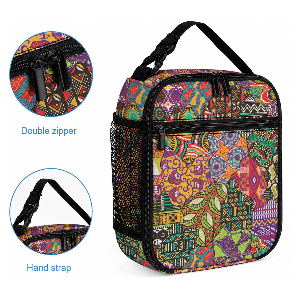 Traditional Ethnic African Vintage Motifs Lunch Bag