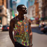 Traditional Ethnic African Vintage Motifs Men Tank Top