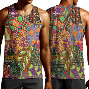 Traditional Ethnic African Vintage Motifs Men Tank Top