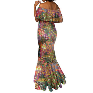 Traditional Ethnic African Vintage Motifs Mermaid Dress