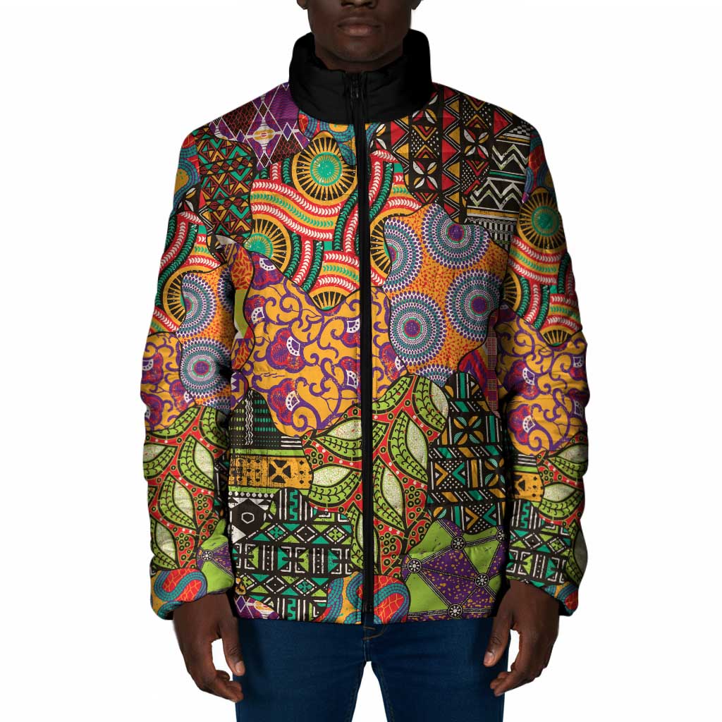 Traditional Ethnic African Vintage Motifs Padded Jacket
