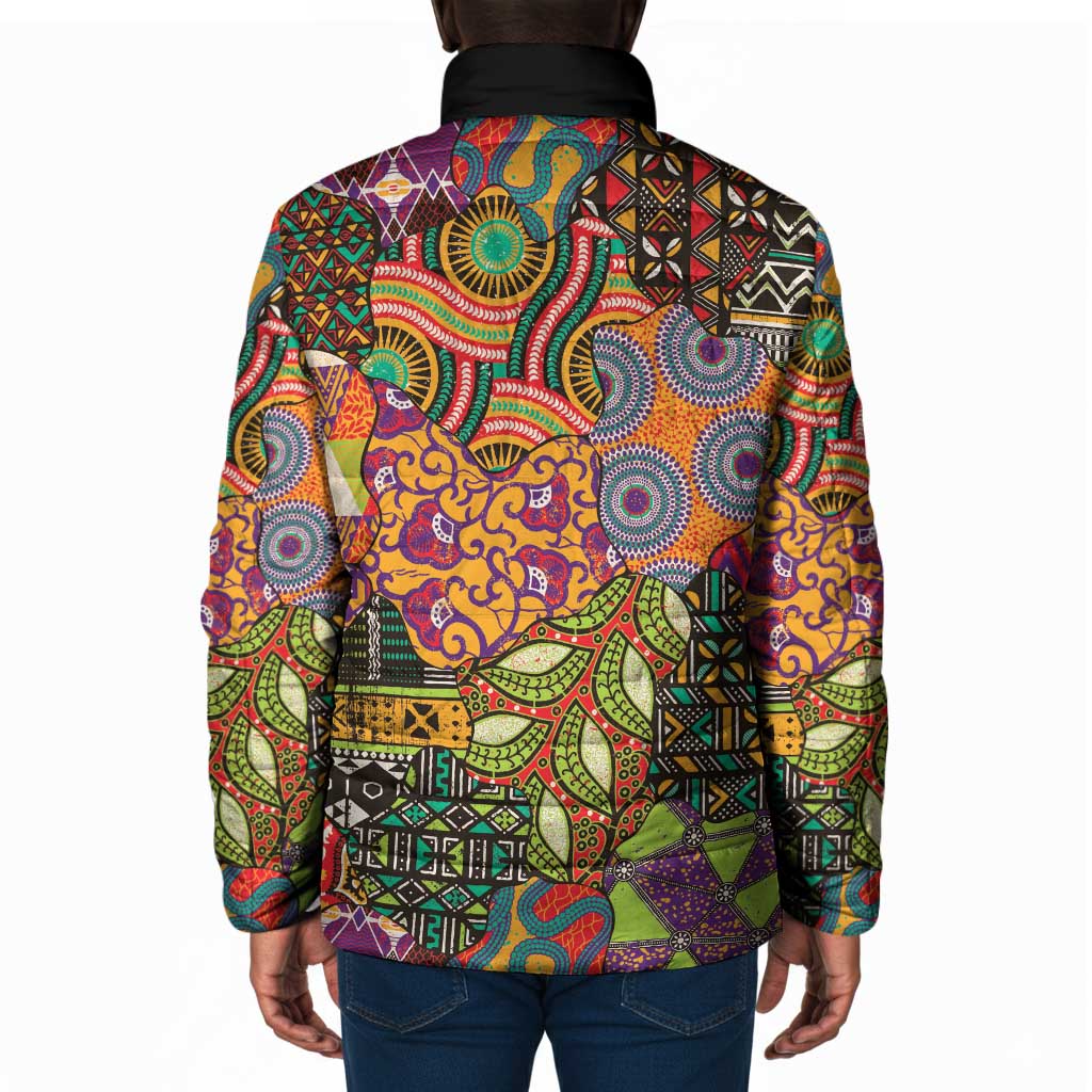 Traditional Ethnic African Vintage Motifs Padded Jacket