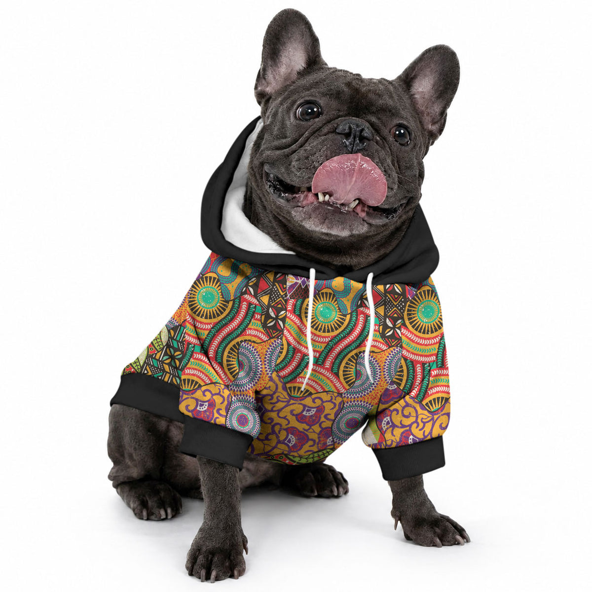 Traditional Ethnic African Vintage Motifs Pet Hoodie