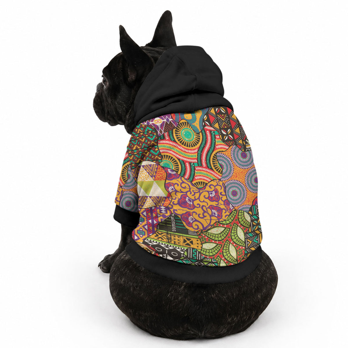 Traditional Ethnic African Vintage Motifs Pet Hoodie