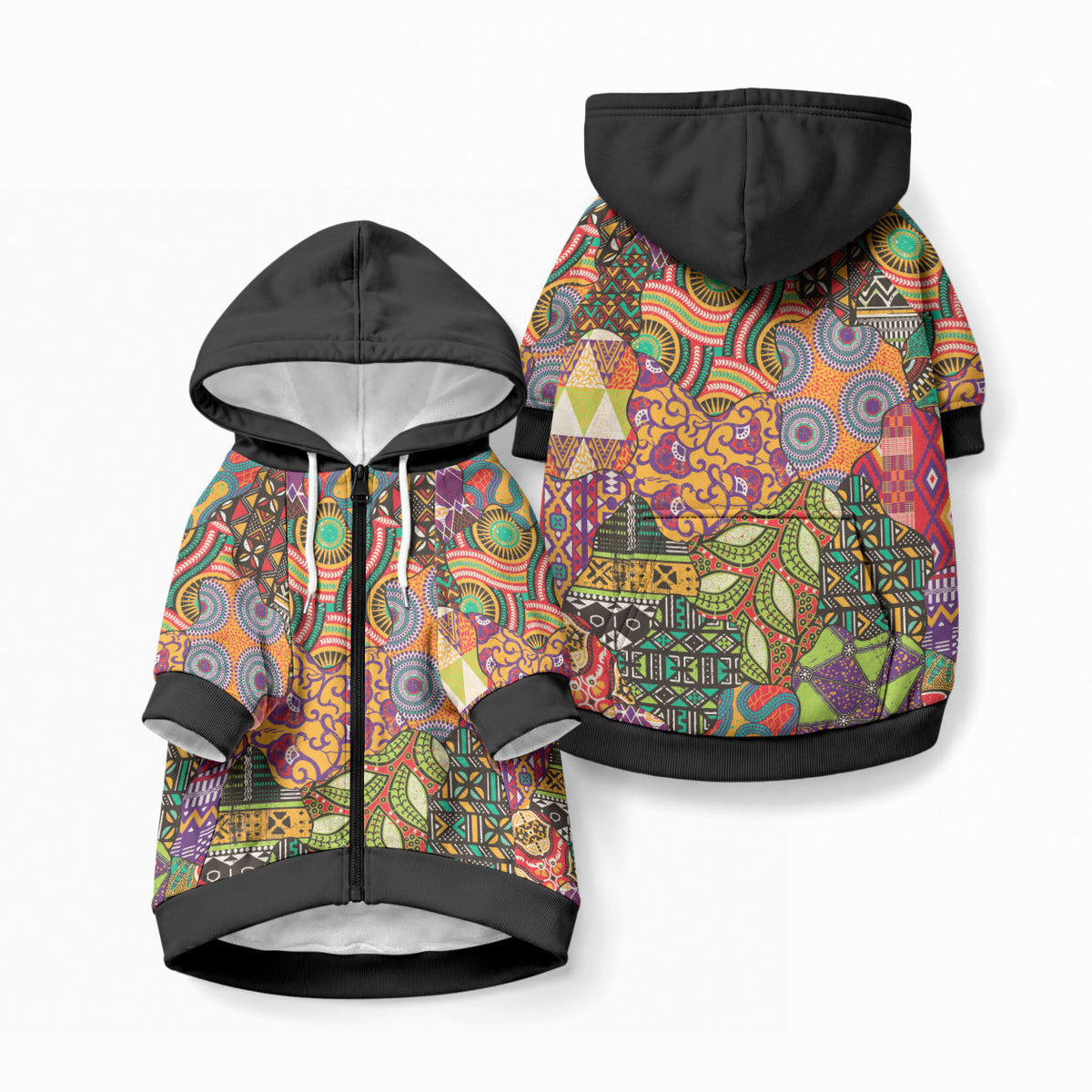 Traditional Ethnic African Vintage Motifs Pet Hoodie