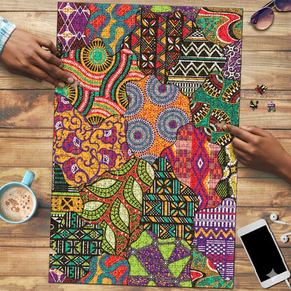 Traditional Ethnic African Vintage Motifs Puzzle