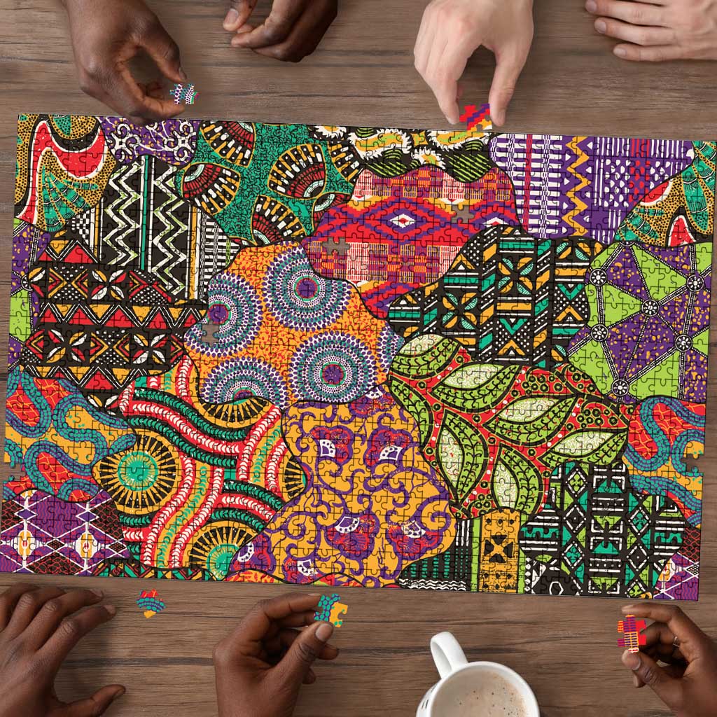 Traditional Ethnic African Vintage Motifs Puzzle