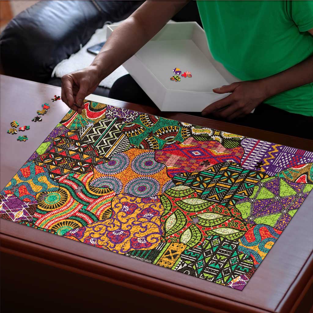 Traditional Ethnic African Vintage Motifs Puzzle