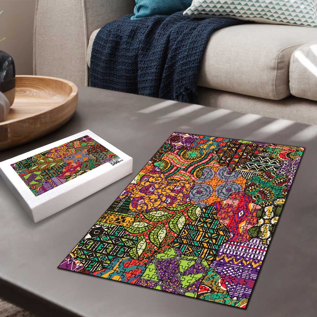 Traditional Ethnic African Vintage Motifs Puzzle