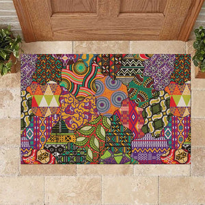 Traditional Ethnic African Vintage Motifs Rubber Doormat