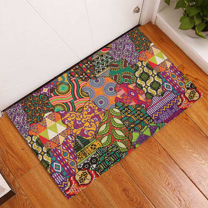 Traditional Ethnic African Vintage Motifs Rubber Doormat
