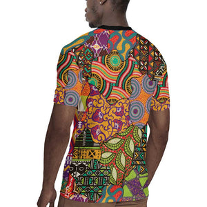 Traditional Ethnic African Vintage Motifs Rugby Jersey