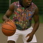 Traditional Ethnic African Vintage Motifs Sleeveless Zip Hoodie - African Pride