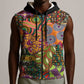 Traditional Ethnic African Vintage Motifs Sleeveless Zip Hoodie - African Pride