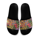 Traditional Ethnic African Vintage Motifs Slide Sandals
