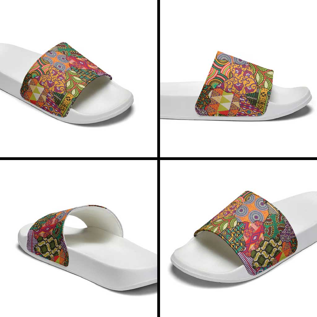 Traditional Ethnic African Vintage Motifs Slide Sandals