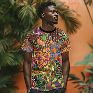 Traditional Ethnic African Vintage Motifs T shirt