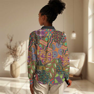 Traditional Ethnic African Vintage Motifs Women Casual Shirt