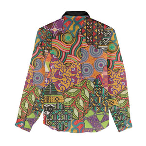 Traditional Ethnic African Vintage Motifs Women Casual Shirt