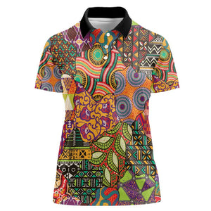 Traditional Ethnic African Vintage Motifs Women Polo Shirt