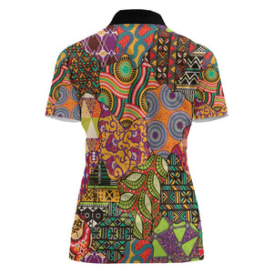 Traditional Ethnic African Vintage Motifs Women Polo Shirt