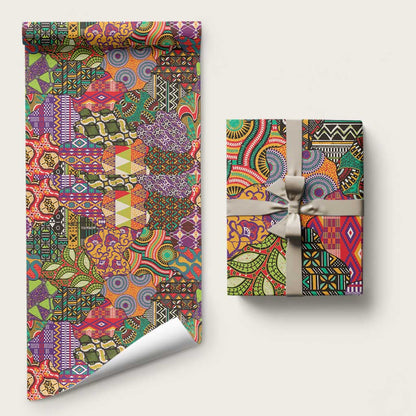 Traditional Ethnic African Vintage Motifs Wrapping Paper - African Pride