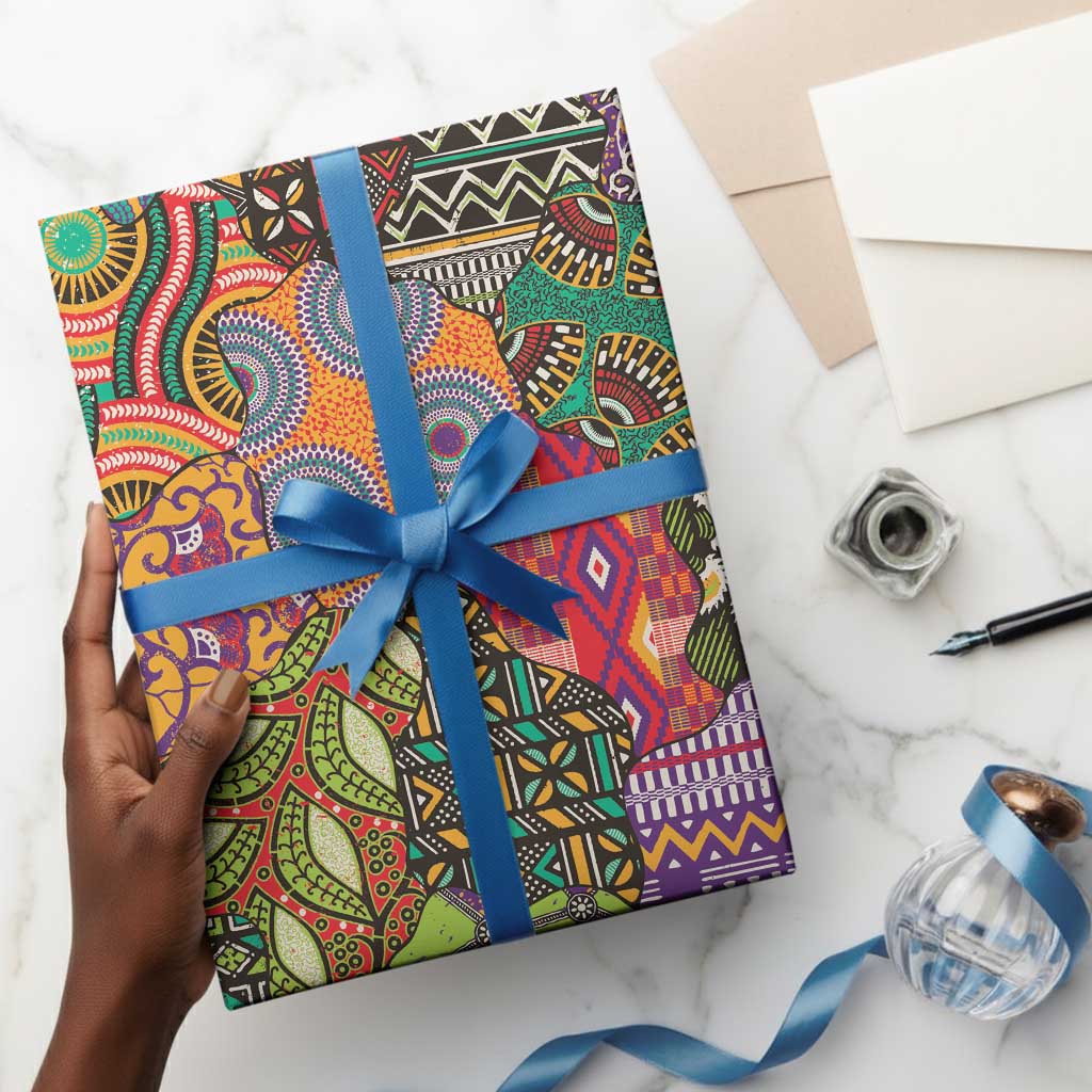 Traditional Ethnic African Vintage Motifs Wrapping Paper - African Pride
