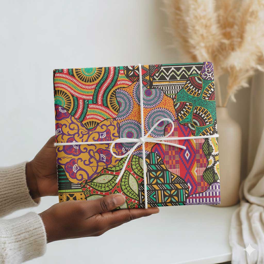 Traditional Ethnic African Vintage Motifs Wrapping Paper - African Pride