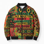 Black History Black Month Dream Like Bomber Puffer Jacket
