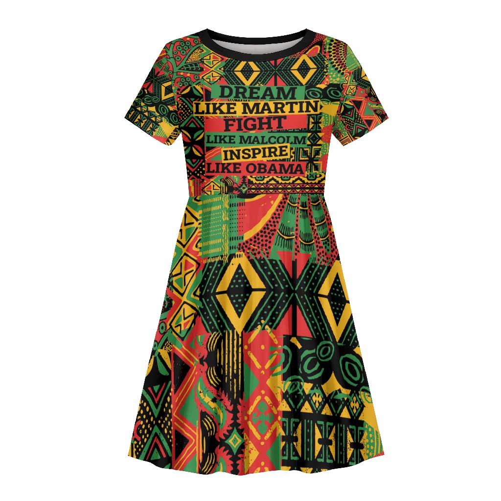 Black History Black Month Dream Like Kid Short Sleeve Dress